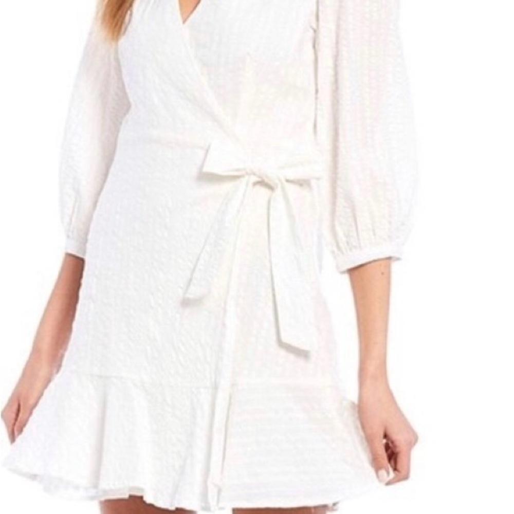 Elegant White Wrap Dress